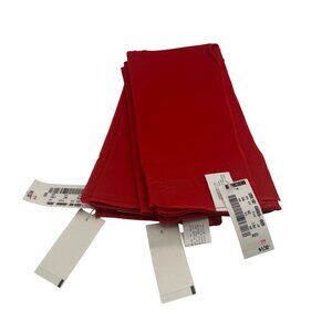 Red Table Napkins Set Cotton & Polyester Blend 19x18 Inches Set of 4